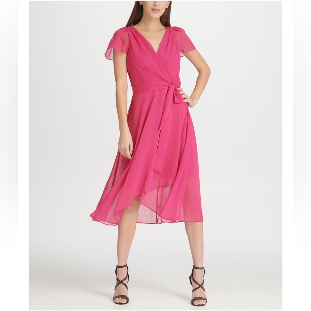 DKNY Fuchsia Zip-Up Dress